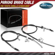 2x Rear Side Parking Brake Cable for Toyota Corolla 2004-2007 Built in U.S.A.