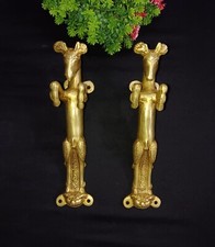 Set tiraporta design cavallo maschio ottone ottone puledro cavallo maniglia porta anteriore CA700