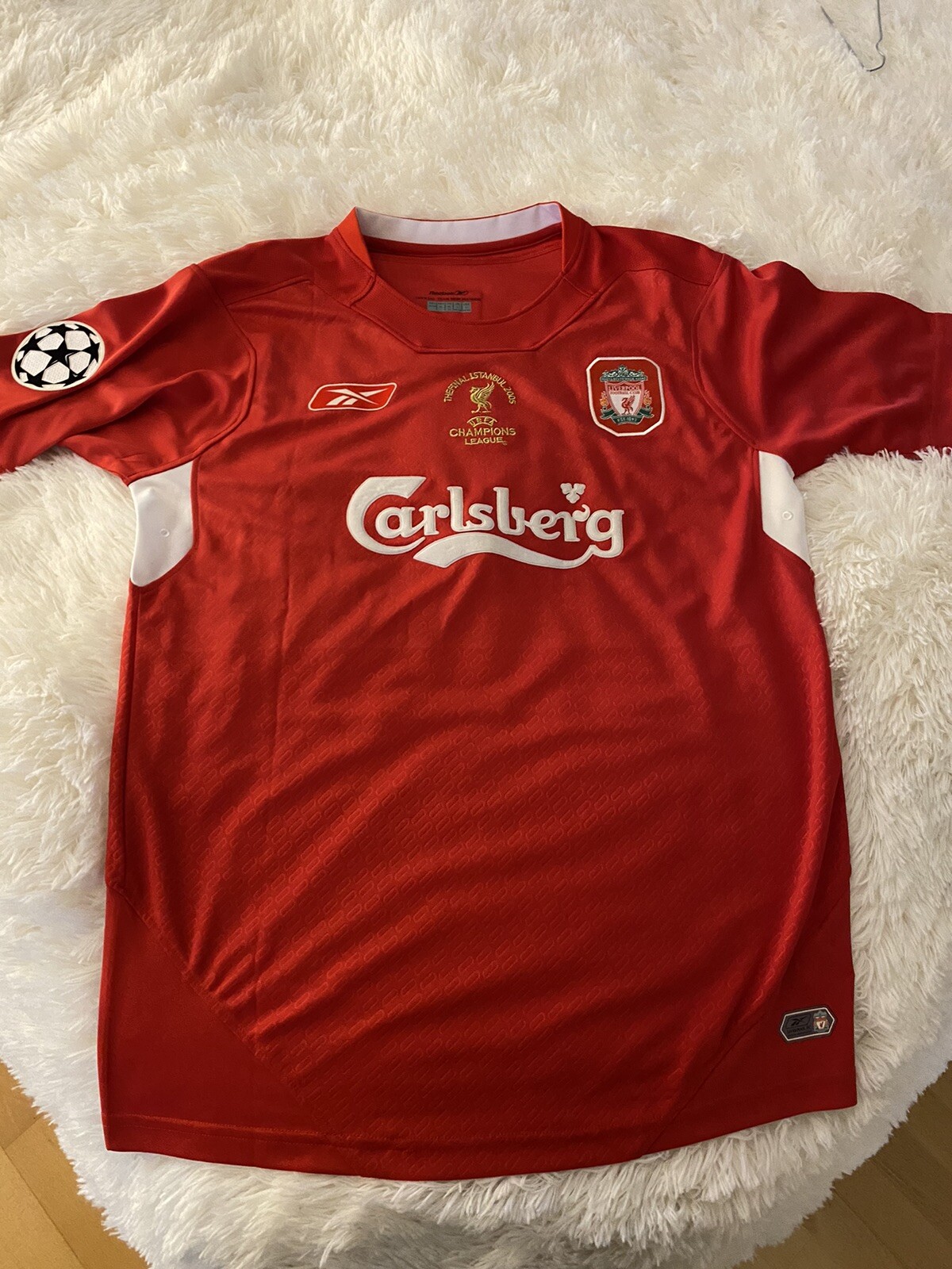 Maillot de Foot de Collection Steven Gerrard Liverpool 2005 Rouge Élite