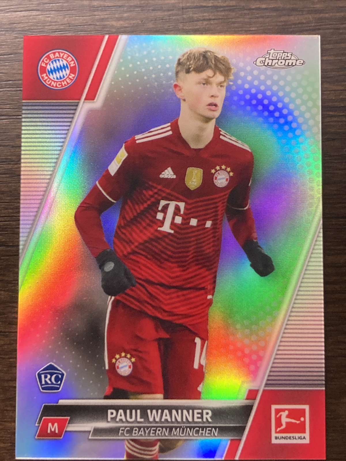 2021-22 Topps Chrome Bundesliga Paul Wanner Refractor Rookie Card RC #46 (A)