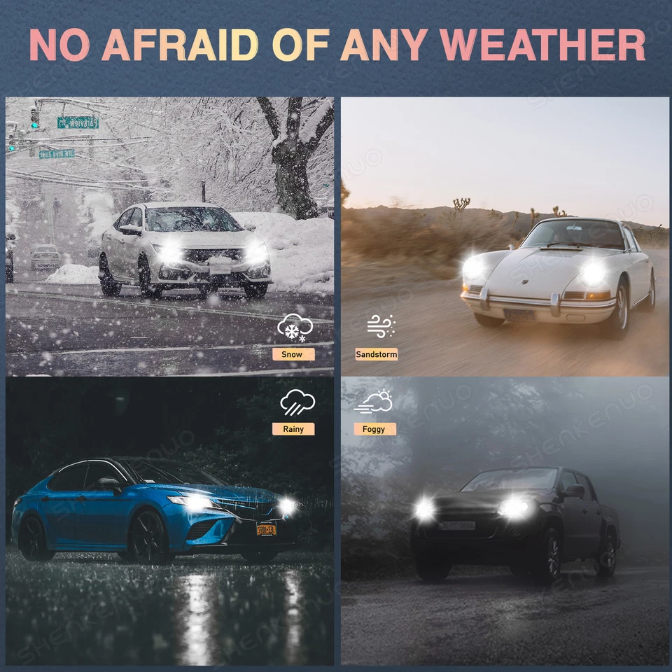 For Volvo VNL VNM 630 670 730 780 2004-2015 Hi/Lo Beam LED Headlight Bulbs White - Image 3 of 4