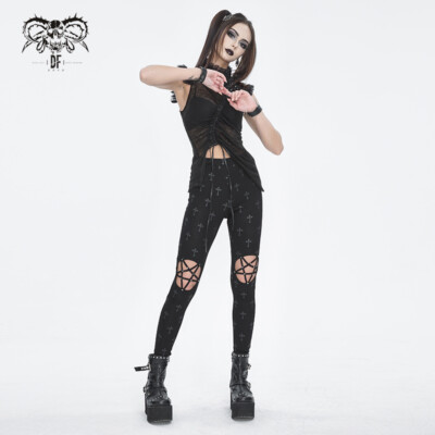 Devil Fashion - Pantaloni - Donna Black X-Large