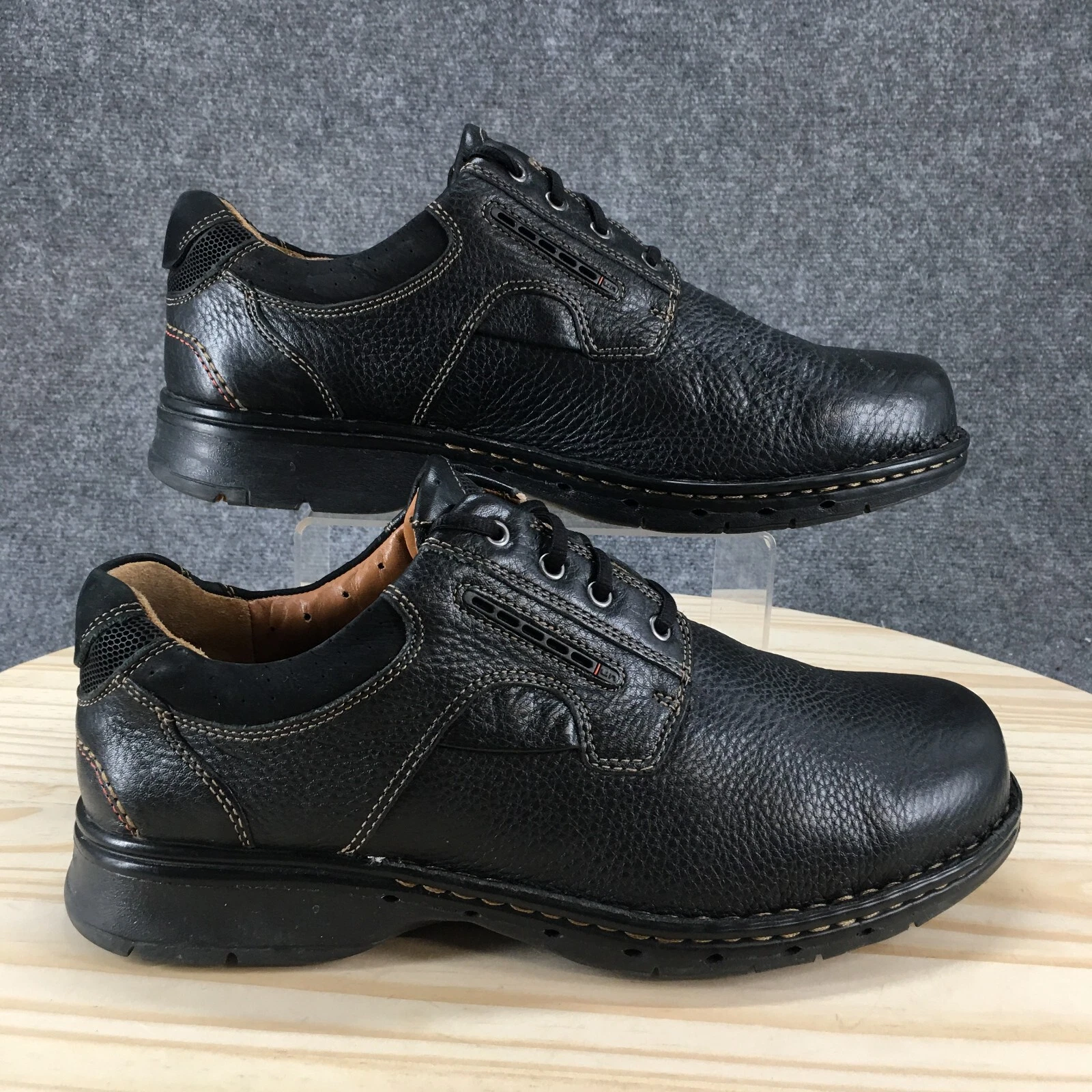 Scarpe Clarks uomo 11 5 extra larghe Un.Ravel Oxford nere stringate basse 26085015