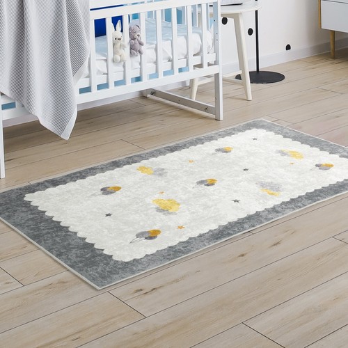 Teppich Teppiche Kinderzimmer Matte Kinder Muster Elefant Rosa Blau 80x150 - Bild 17 von 21