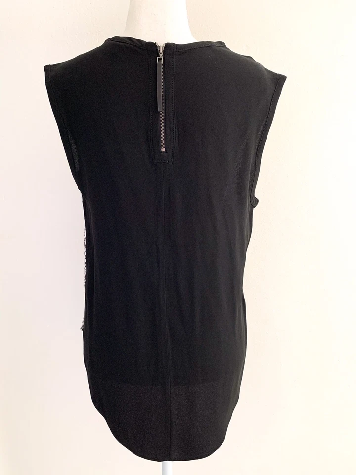 Helmut Lang Abstract Print Sleeveless Blouse Medium - Image 4 of 4