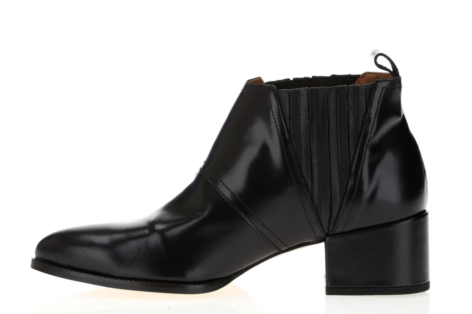 Mujer SIXTY SEVEN Negro Cuero Corto Botines Zapatos Talla EU 37 Foto 4 de 4