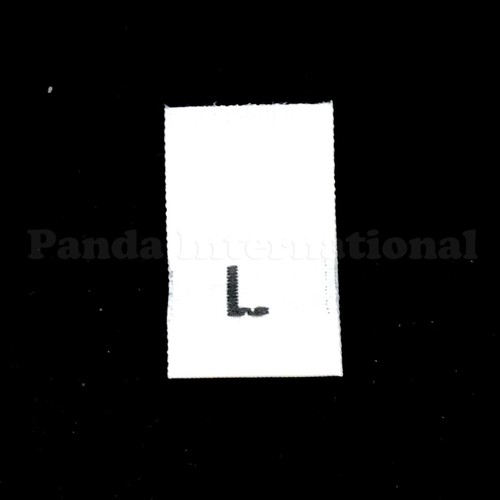 1000 pcs WOVEN GARMENT SEWING SIZE LABELS in White w Black Ltr, Shipping from US - Picture 10 of 13