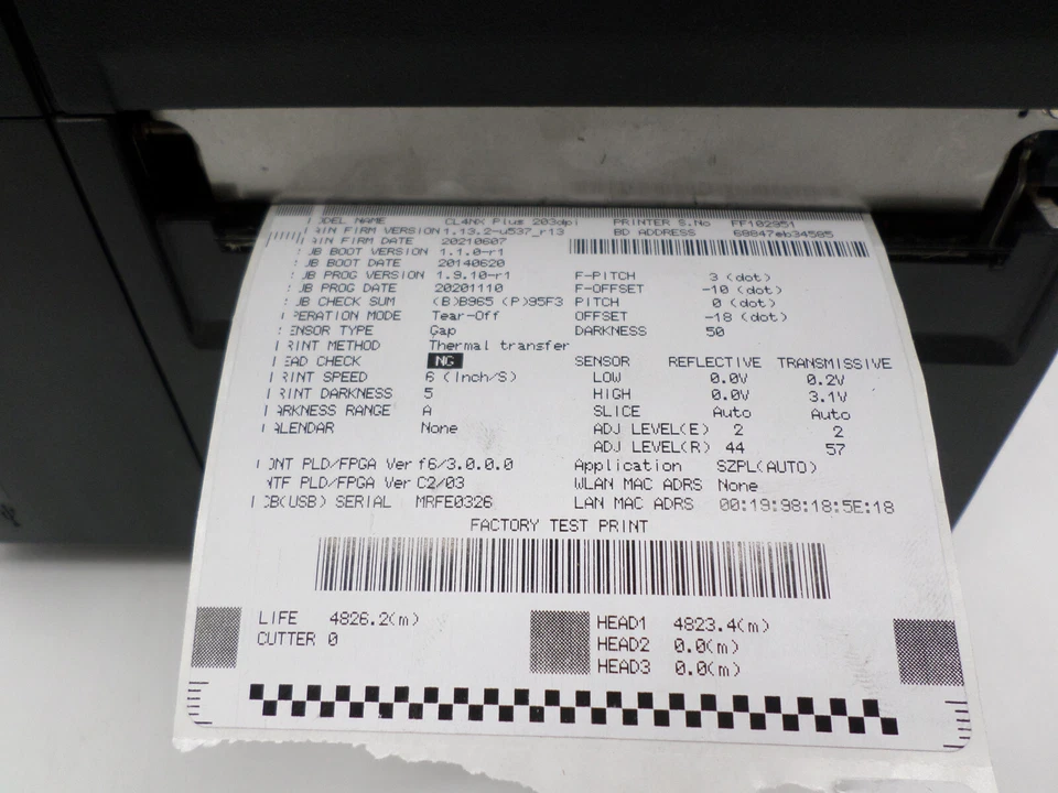 SATO CL4NX Plus 203dpi WiFi Bluetooth Thermal Transfer Label Printer WWCLP1001 - Image 3 of 4