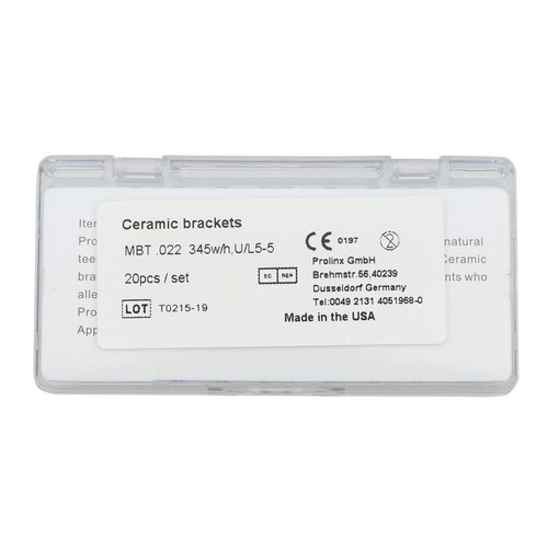 Staffe ortodontiche ceramica zaffiro tutore dentale estetica elegante Roth MBT 022 - Foto 4 di 44