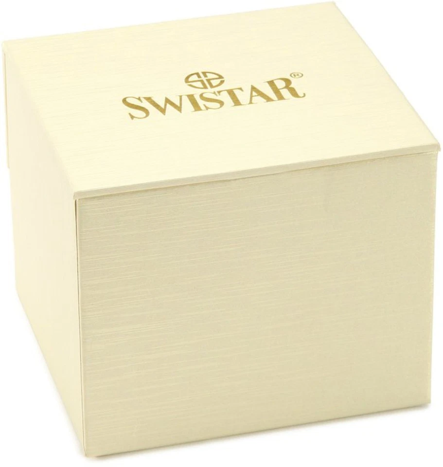 NUEVO Reloj Swistar 5655-M Para Hombre Analógico Cuarzo Suizo Día Fecha Bisel Negro Plateado SS Foto 3 de 3