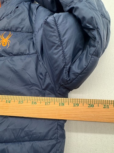 Abrigo chaqueta acolchada con capucha aislada azul Spyder juvenil M (10/12) excelente 2509 - Imagen 8 de 9