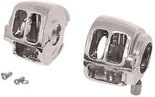  CHROME HANDLEBAR SWITCH HOUSINGS 97-20 HARLEY TOURING DYNA SOFTAIL SPORTSTER