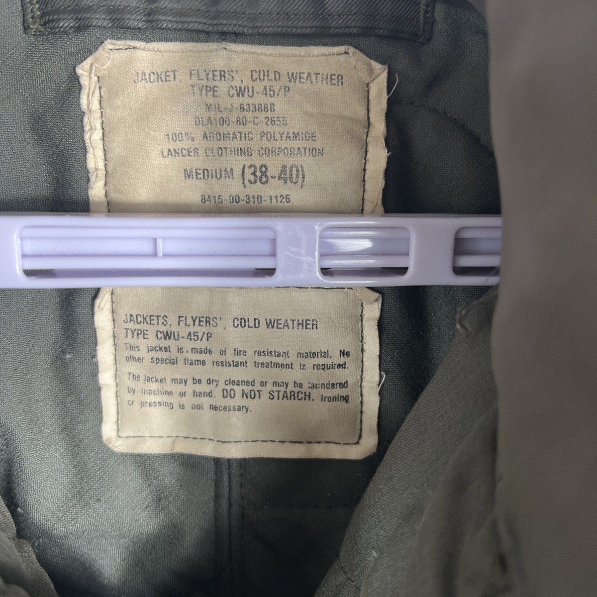 Vintage USAF Cold Weather Flyers Jacket CWU-45/P Mens Med Military