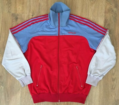 Adidas mens vintage 80s made in West Germany Red Blue