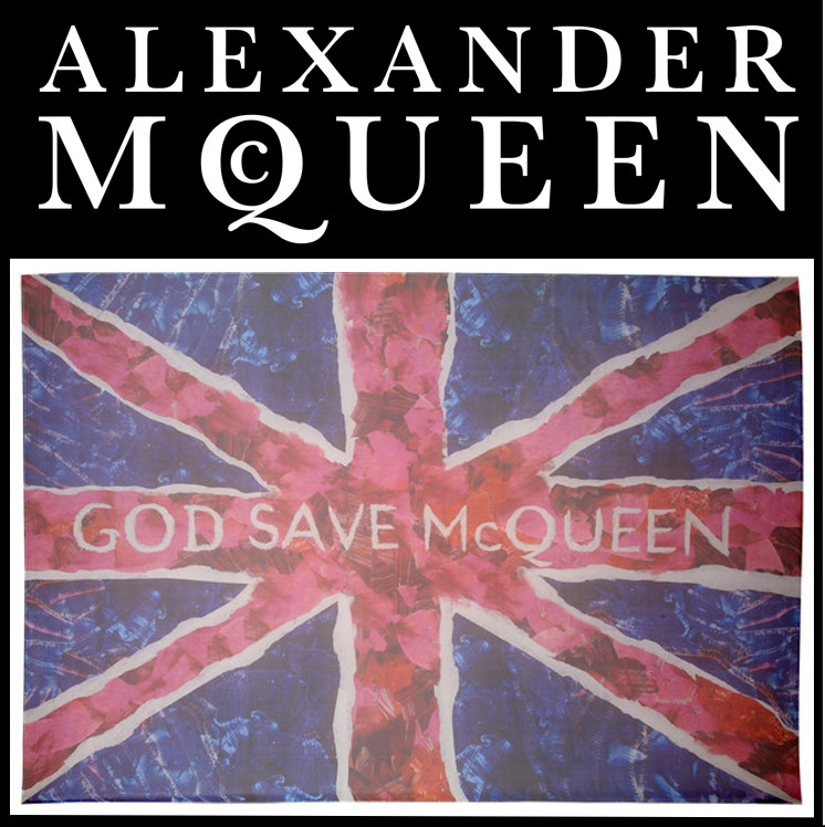 Alexander McQueen S/S 2011 'God Save McQueen' Union Jack Scarf