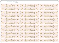 Appointment Planner Stickers / 1.5  Planner Headers/Text Script Stickers /  ...