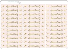 Appointment Planner Stickers / 1.5” Planner Headers/Text Script Stickers /�...