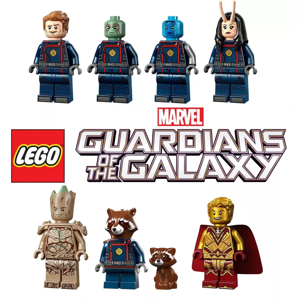 Lego Guardians of the Galaxy Vol. 3 8x Minifigures Adam Warlock
