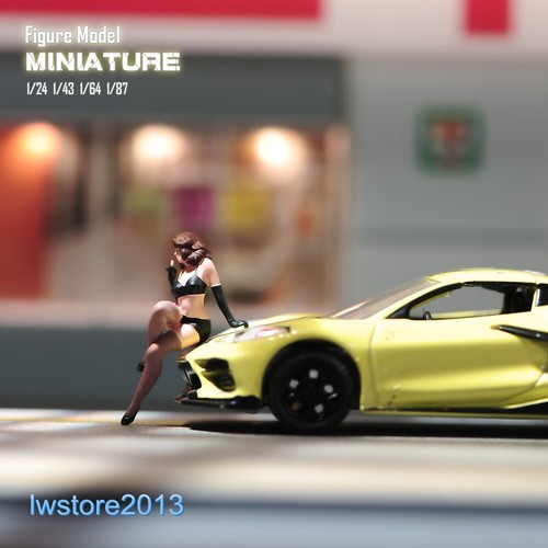 1/64 Sexy Sitting Girl Scene Props Miniatures Figures Model For Cars Vehicle Toy - Picture 5 of 6