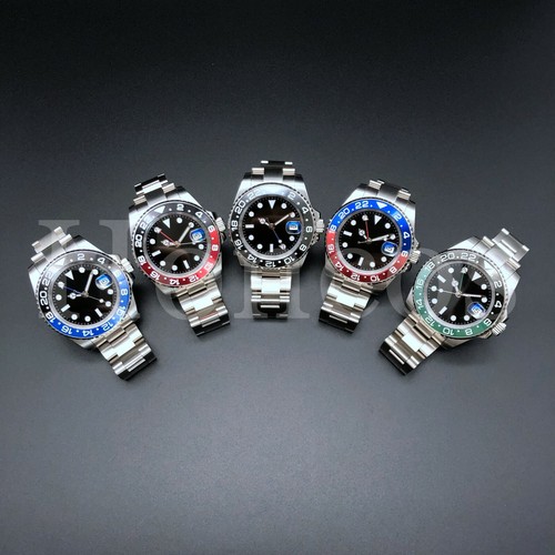 GMT Stile Uomo Pro Diver 40mm Acciaio Inox Color Argento Orologio PEPSI  COCA BATMAN | eBay