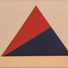 Medium Abstract Painting 2x2 ft. Post-Modernism Geometric Demrin OOAK NEW