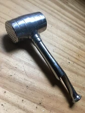 VTG 70s Chromed Cocktail Bartenders Tool, Ice Crusher, Scoop & Bottle Opener 6"L