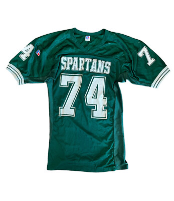 Michigan State Spartans Russell Athletics #74 Green Football