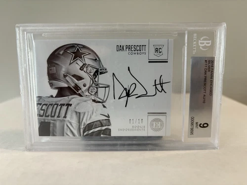 2016 Panini Encased Rookie Endorsements Silver Dak Prescott Rookie 01/10