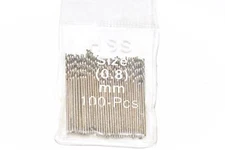Lot of 100 NEW 0.8mm HSS Bright Finish Twist Head Drill Bits 