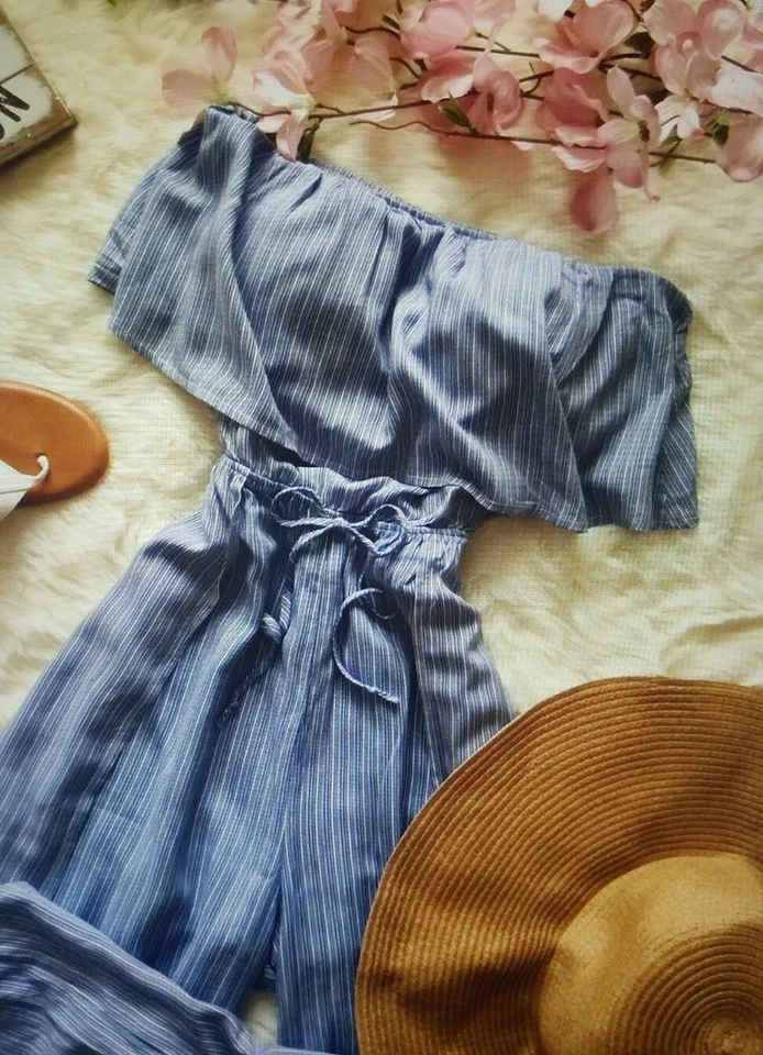 Nuevo con etiquetas Mono Honey Punch Belle Delphi Island Mameluco con Volantes Pantalón Dividido Mediano Foto 2 de 4