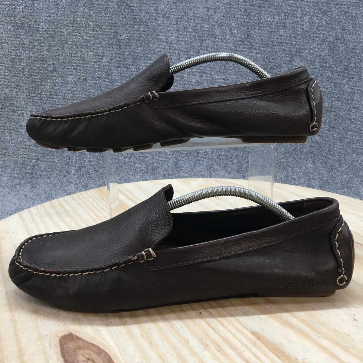 Hush Puppies Shoes Mens 11.5 Hpo2 Flex Loafer Brown Leather Slip