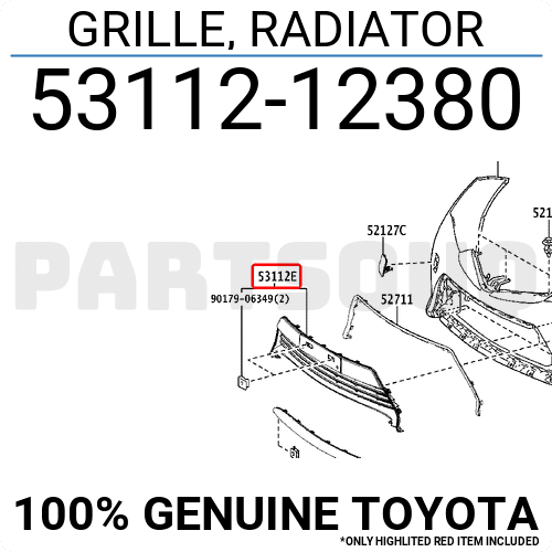 CRページ 5311212380 Genuine Toyota GRILLE, RADIATOR 53112-12380 | eBay