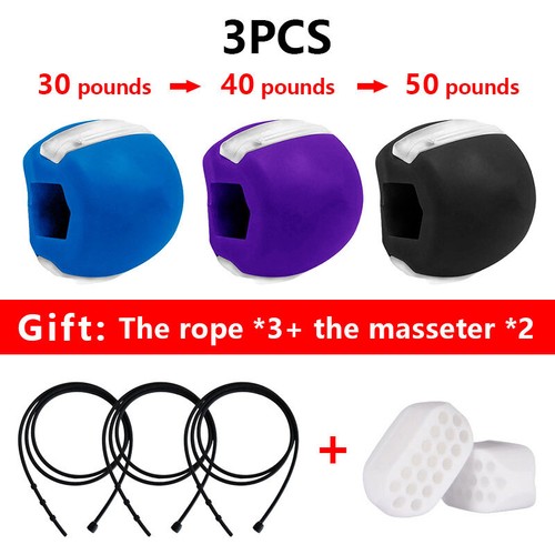 1/2/3/5 Pack JawLine Jaw Exerciser Fitness Ball Neck Face Muscle Trainer Toning - Picture 11 of 27