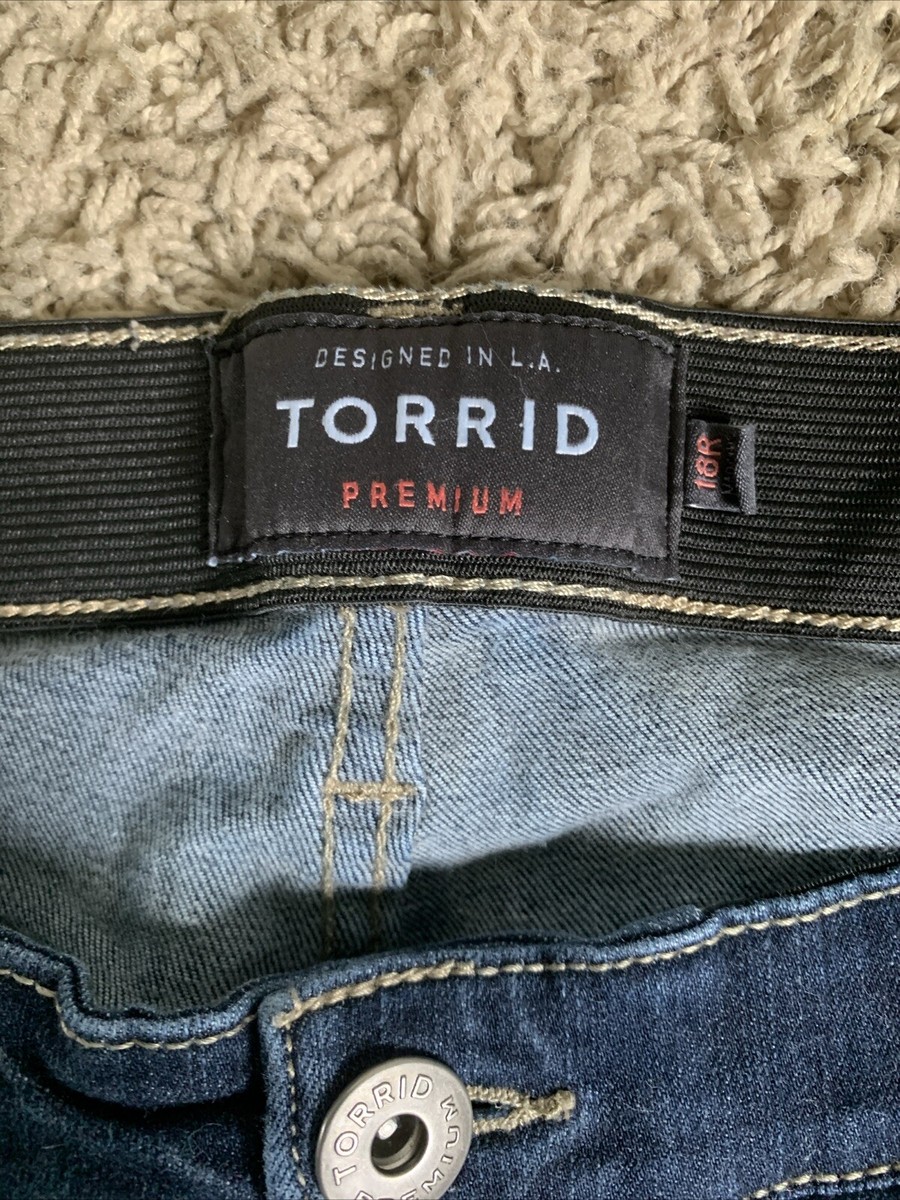 Torrid size 18 Regular Sky High Skinny dark wash denim blue jeans