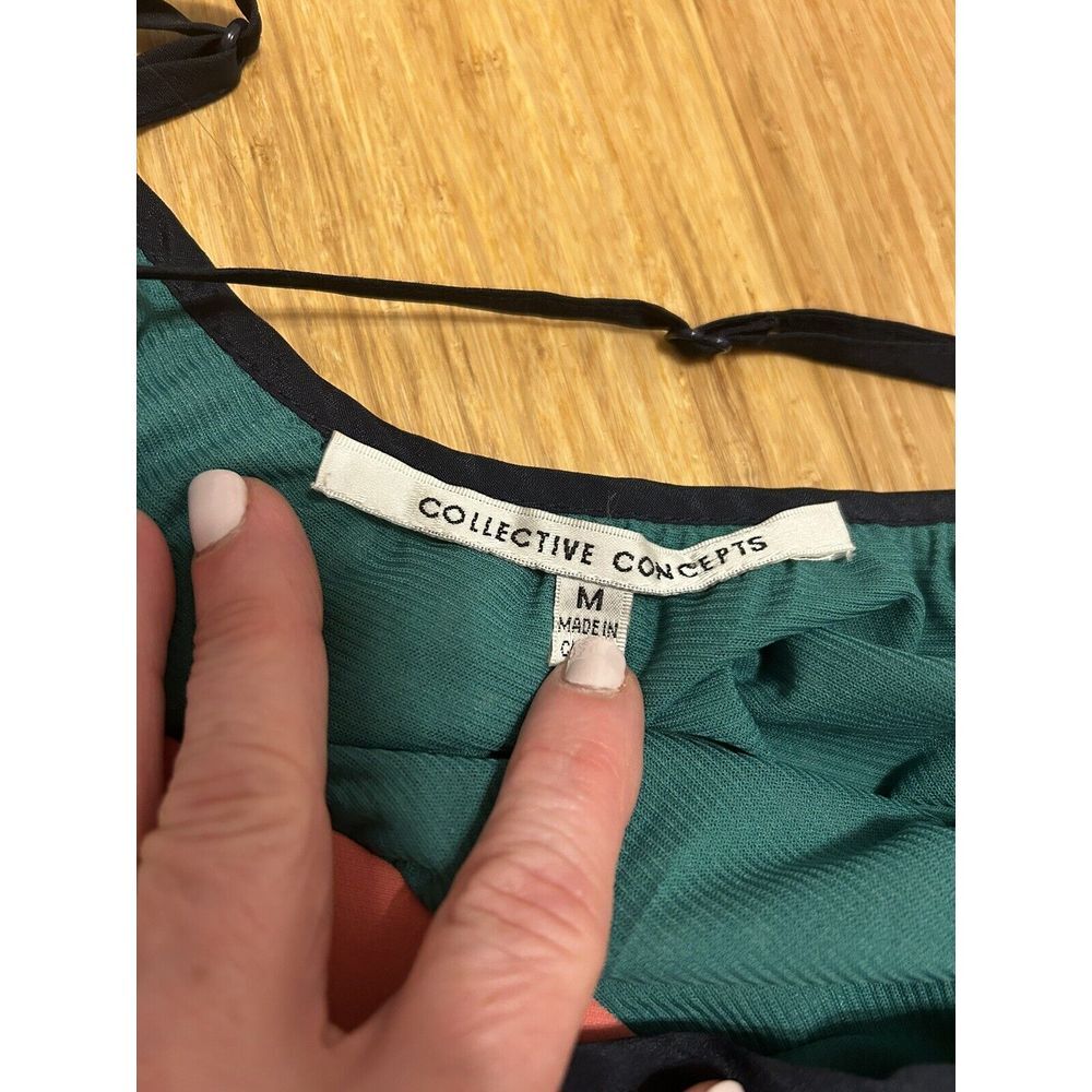 Collective Concepts Green Slip Dress Size Medium Girlhoodcore Cottage Boho Indie