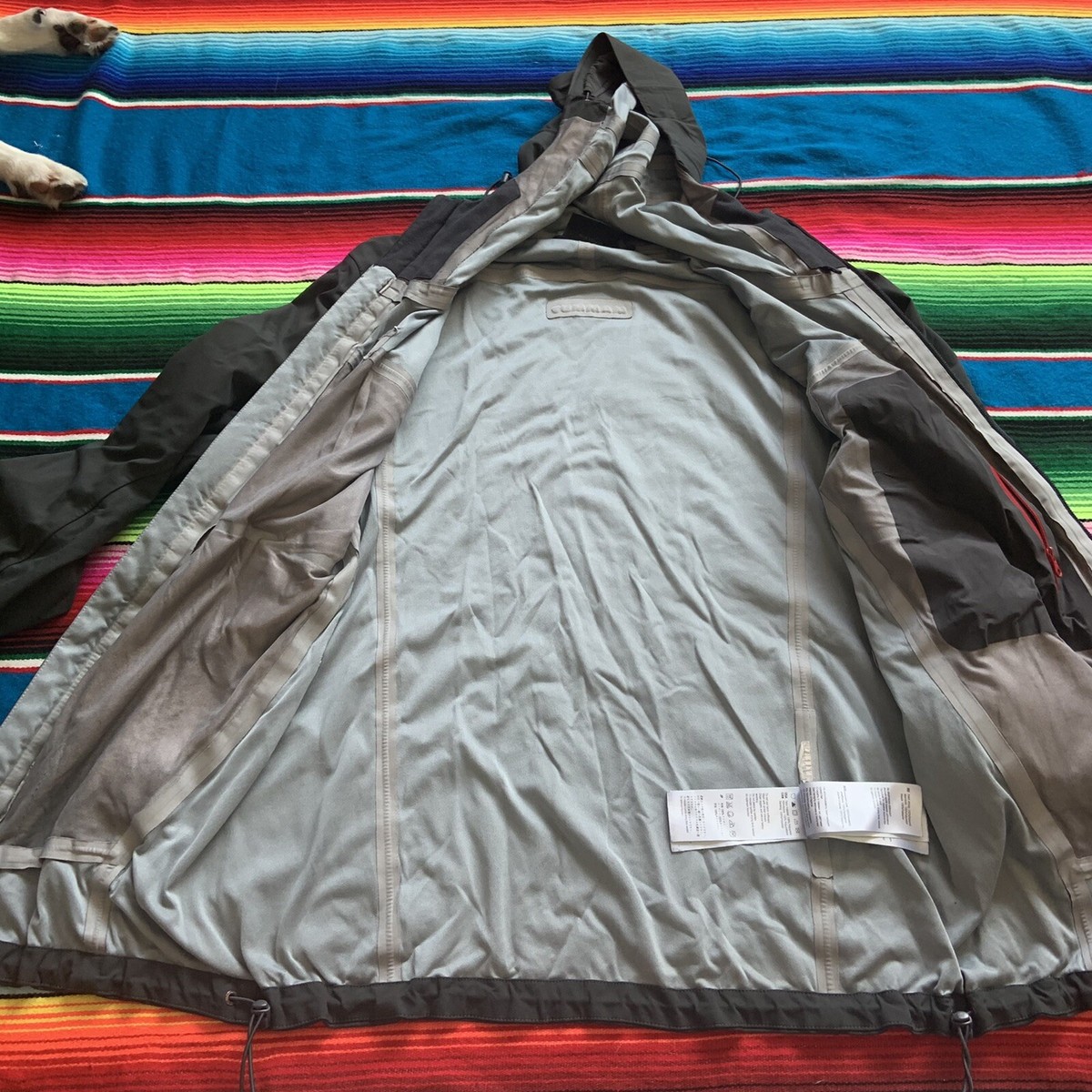 Mammut Dry Tech Premium Gray Waterproof Rain Parka Jacket