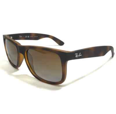 Ray-Ban 4165 Justin 865/T5 Havana Rubber Sonnenbrille Brown Gradient Polarized
