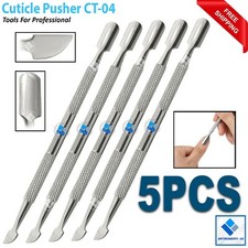 Cuticle Pusher Remover Nail Cleaner CT-04 Manicure Pedicure Steel Tools Set Of 5