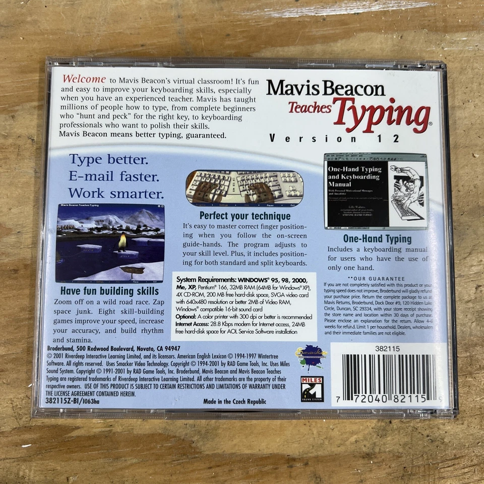 Mavis Beacon Teaches Typing Version 12 - Broderbund 2001 - Image 2 of 4