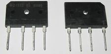 2 X 15 Amp 600 Volt Low Profile Bridge Rectifier - 600V 15A Inline Diodes