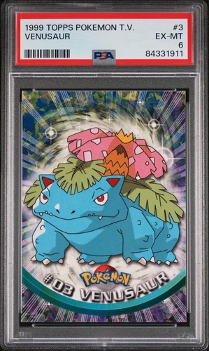 1999 Topps Pokemon TV #3 Venusaur - PSA 6