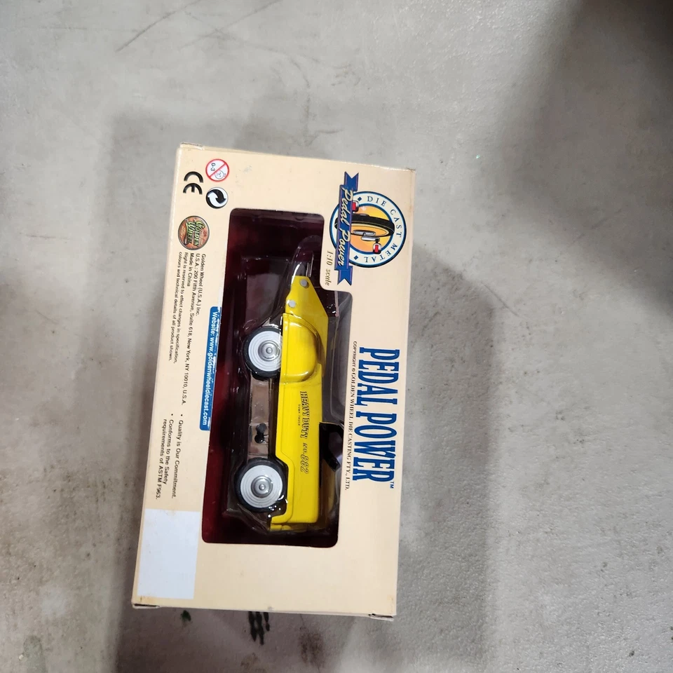 Golden Wheel Pedal Power Die Cast Cheavy Duty Yellow Pedal Car Replica New A3 - Image 2 of 2