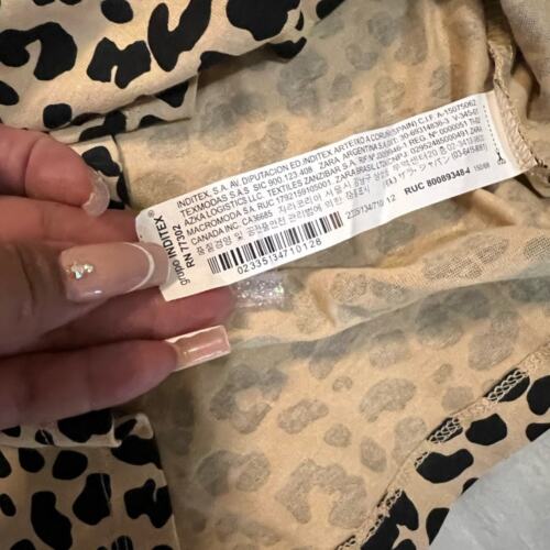 Zara kids 11 to 12 long sleeve cheetah print top 0251 - Picture 3 of 3