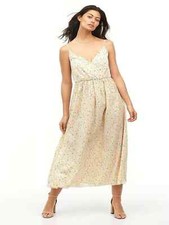 Ellos Pink Floral Maxi Dress UK 12 14 Strappy Summer Holiday Boho Lightweight