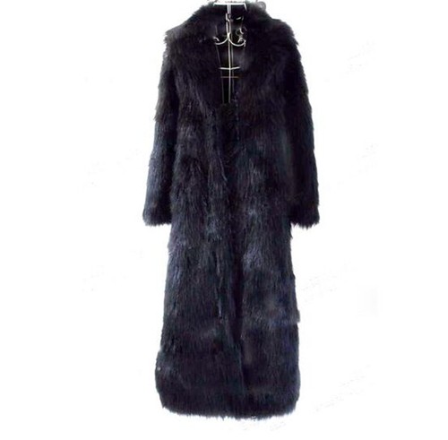 Mens Mid Long Faux Fox Fur Collar Winter Stage Coat Parka Outwear Hot Occident - 第 11/12 張圖片