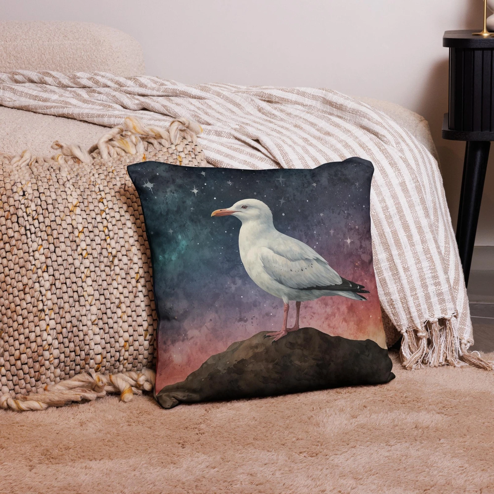 Throw Pillow Case Seagull 0