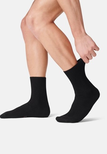 DANISH ENDURANCE Bamboo Socks Anti Sweat Mens black Socks 3 pairs Breathable M - Picture 2 of 6