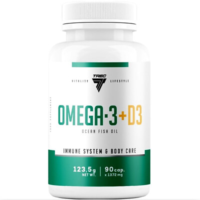 Omega 3 (EPA+DHA) + Vitamin D3 - 90-180 Kapseln Für Herzgesundheit & Immunsystem