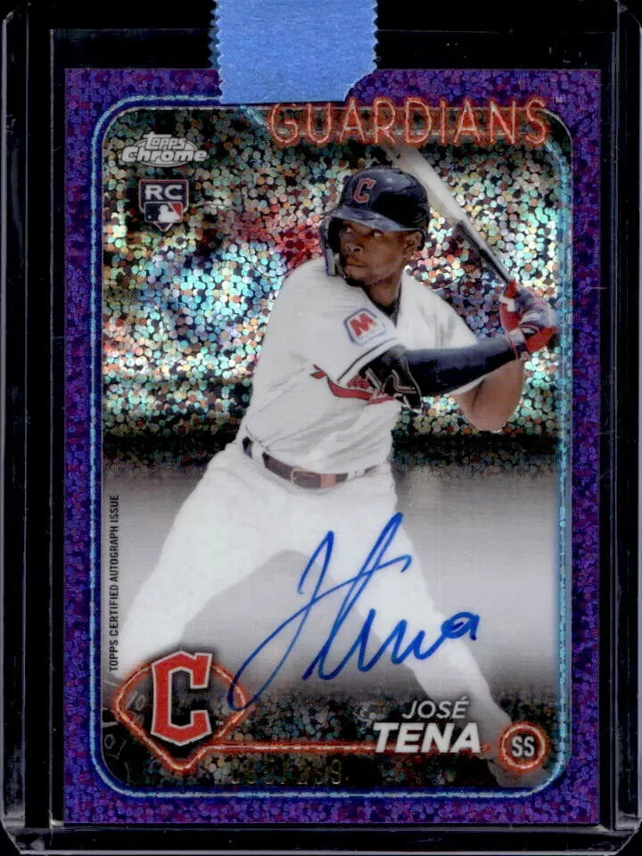 2024 Topps Chrome Jose Tena RC Auto Purple Speckle Refractor RC #085/299 #RA-JT