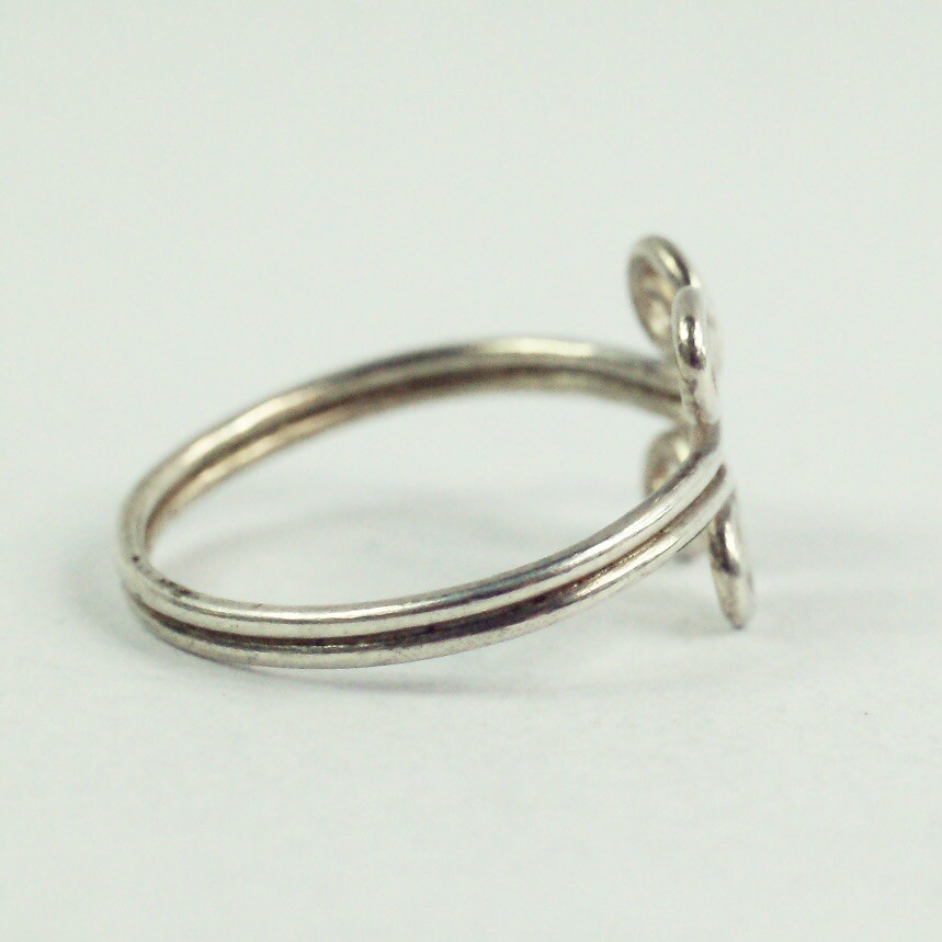 sterling silver swirl loop wire toe ring size 5.5… - image 4